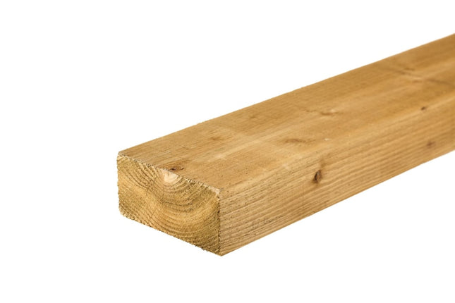 100mmx200mm Green Treated Garden Railway Sleeper 2.4m