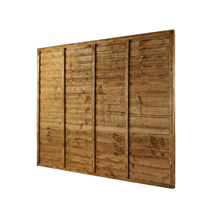 6'x6' Horizontal Lap Treated Wooden Fence Panel