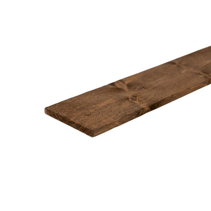 22mmx125mm Brown Treated Feather Edge Fence Board 1800mm