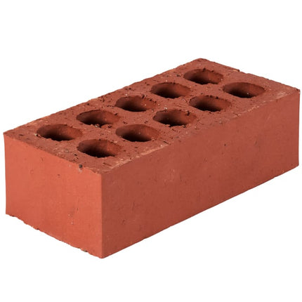 Class B Engineering Brick Smooth Red Perforated 65mm