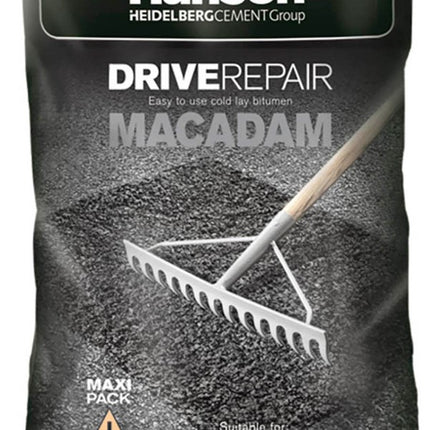 Pre packed Tarmac Macadam 6mm, Black, 25 KG